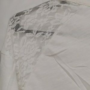 PINK Victoria's Secret Laced Shoulder Shirt